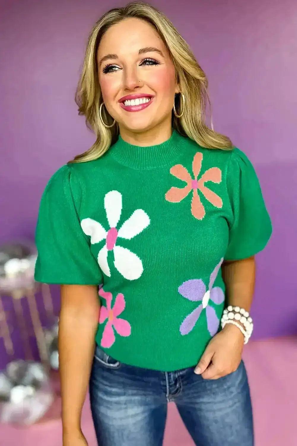 bright-green-floral-bubble-short-sleeve-sweater-tops-897-1.jpg bright-green-floral-bubble-short-sleeve-sweater-tops-897-1.jpg