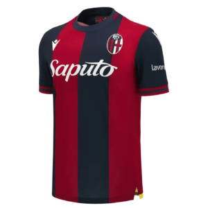 macron-bologna-fc-home-jersey-2024-25-front-full-red-blue-stripes-saputo-badge.png